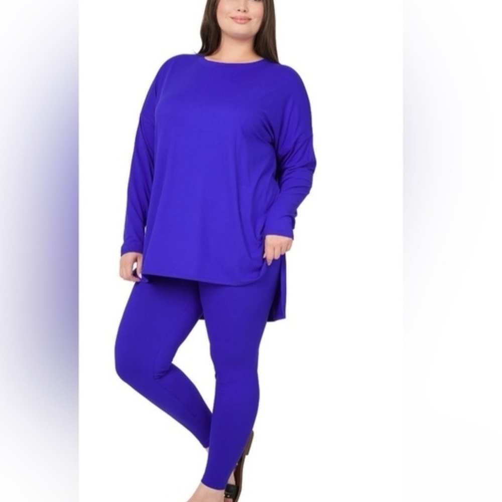 Zenana Outfitters Royal Blue Leggings Set